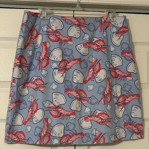 VINEYARD VINES Sz 10 Blue and Pink Lobster Clam Skirt